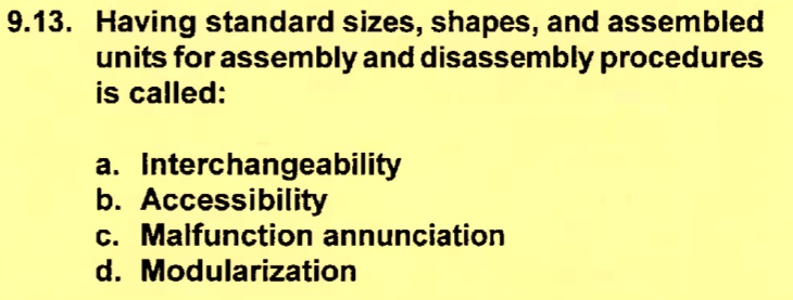 [GET ANSWER] 9.13. Having standard sizes, shapes, and assembled units ...