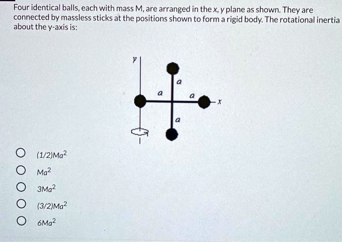 SOLVED: Four Identical Balls, Each With Mass M, Are Arranged In The X-y ...