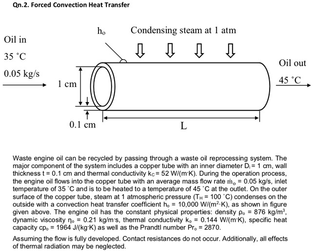 SOLVED A) Calculate the convective heat transfer coefficient hi