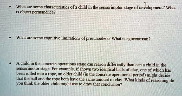 Sensorimotor stage clearance characteristics