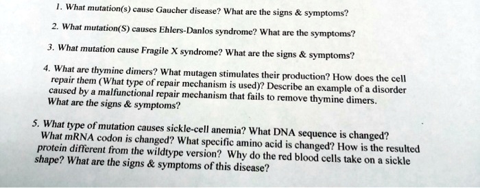 SOLVED: What mutation(s) cause Gaucher disease? What are the signs