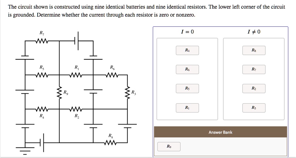 Solved The Circuit Shown Is Constructed Using Nine Identical Batteries And Nine Identical 3990