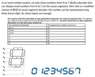 SOLVED: In an octal number systemwe only show numbers from O to 7.Build ...