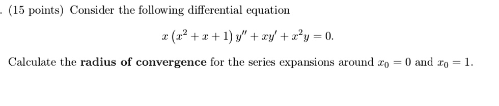 SOLVED: Consider the following differential equation (22+1+1)y”+ry'+1y ...