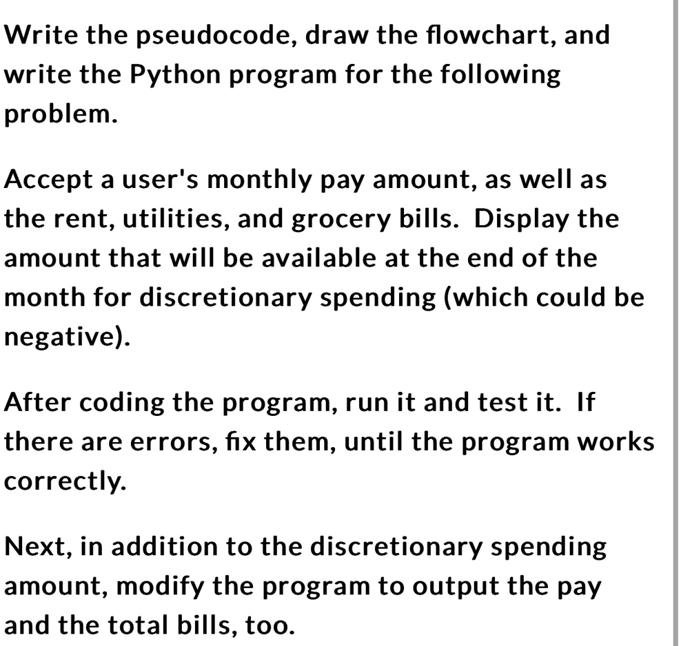 VIDEO solution: Description Write the pseudocode, draw the flowchart ...