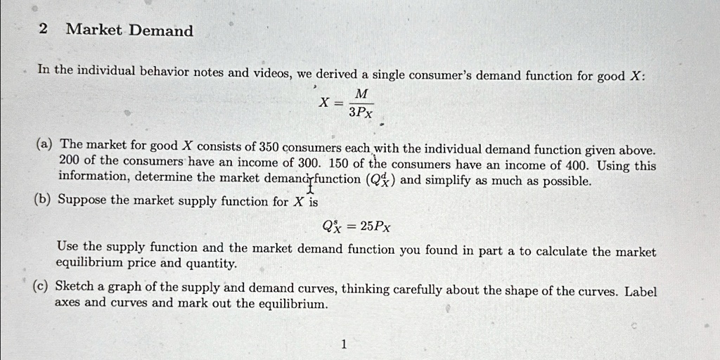 Solved: 2 Market Demand In The Individual Behavior Notes And Videos, We 