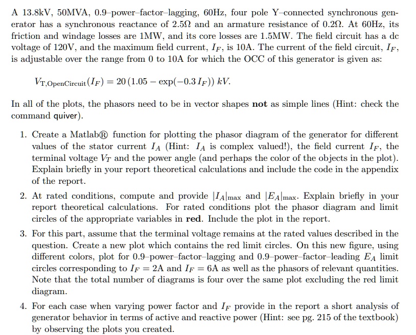 a 138kv 50mva 09 power factor lagging 60hz four pole y connected ...
