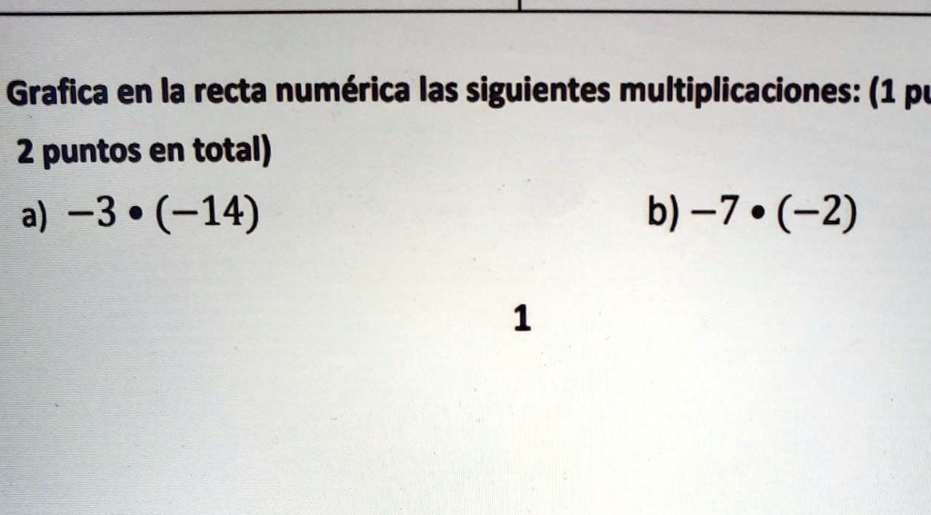 SOLVED: Como puedo ubicar en una recta numérica una multiplicación de
