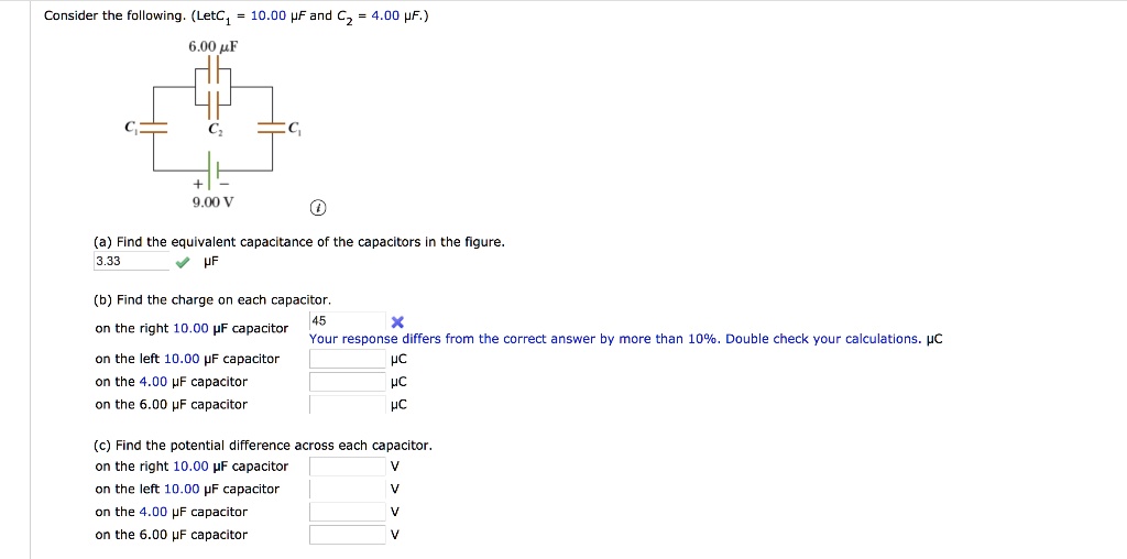 SOLVED Consider the following (Letc1 10.00 AF and 00 pF,) 9.00 V (a