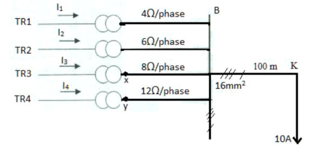 SOLVED: An AC three-phase distribution system (given in Figure 2 ...