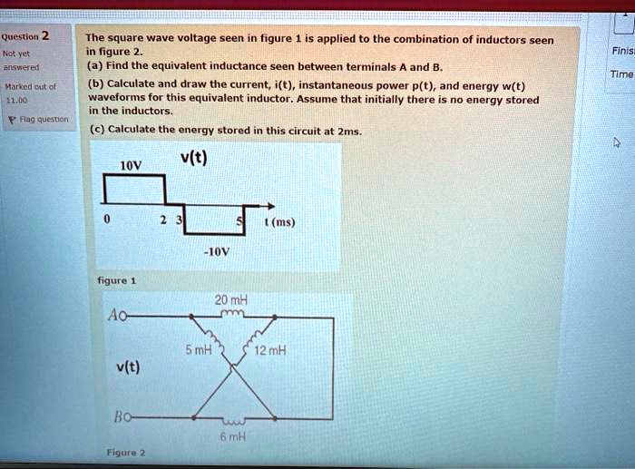 SOLVED The square wave voltage seen in Figure 1 is applied to the