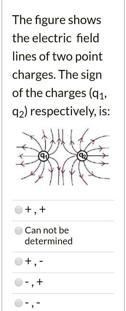 SOLVED: The figure shows the electric field lines of two point charges ...
