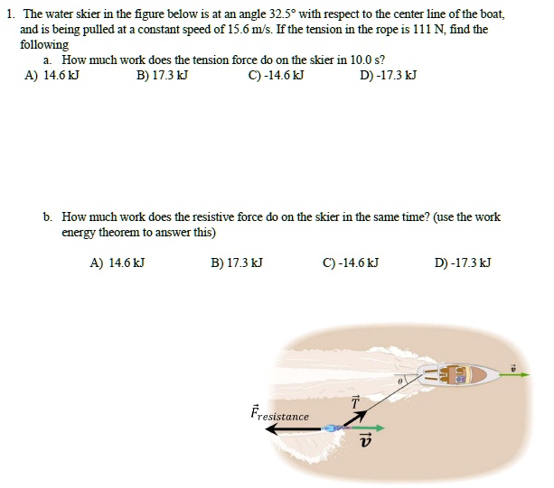 SOLVED: The Water Skier In The Figure Below Is At An Angle 32.5Â° With ...