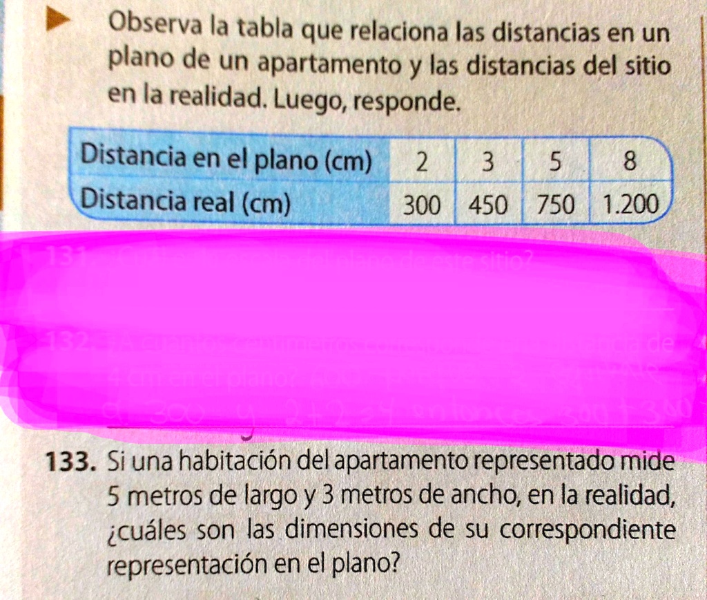 SOLVED: por favor ayuda al que la haga bien le voy a poner 5 estrellas,  corazón y mejor respuesta Observa la tabla que relaciona las distancias en  un plano de un apartamento