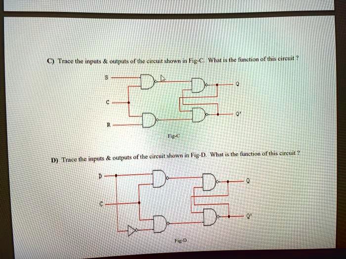 Trace the inputs outputs of the circuit shown in Fig-C. What is the ...
