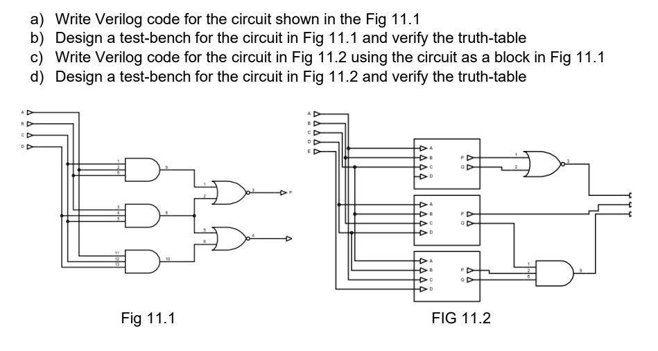 SOLVED: A) Write Verilog Code For The Circuit Shown In Figure 11.1. B ...