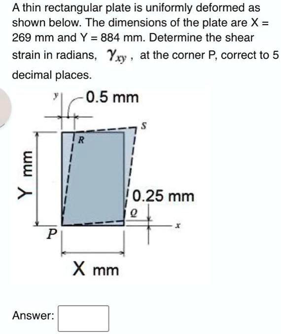 SOLVED: can you do this question A thin rectangular plate is uniformly ...