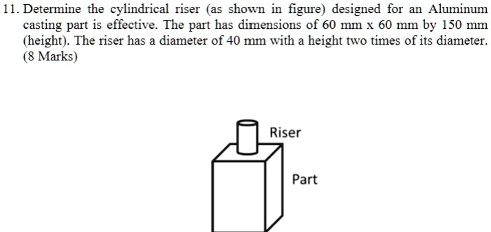 SOLVED: Determine if the cylindrical riser, as shown in the figure ...