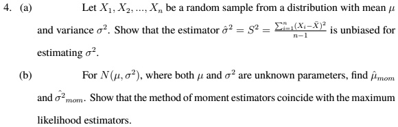 SOLVED: Let X1, X2 be a random sample from a distribution with mean Î¼ ...