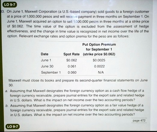 SOLVED: Both A And B Please. LO9-7 B3.On June 1,Maxwell Corporation A U ...