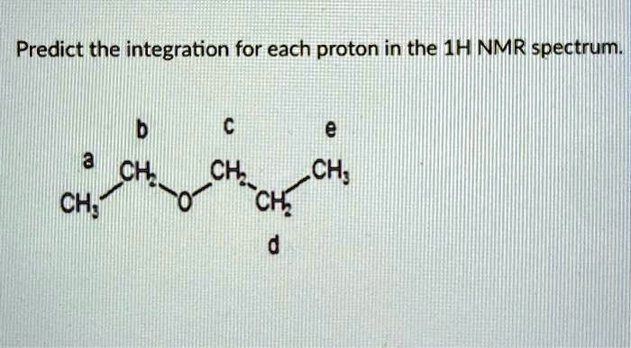 SOLVED: Texts: Predict the integration for each proton in the 1H NMR ...