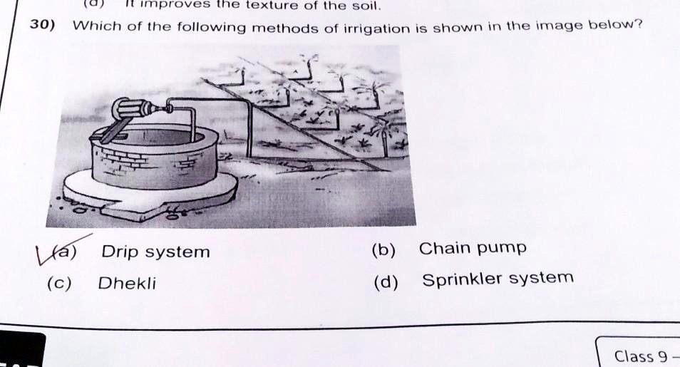 The modern method of irrigation is___________(a) Sprinkler system(b) Drip  system(c) Both A and B(d) None of these