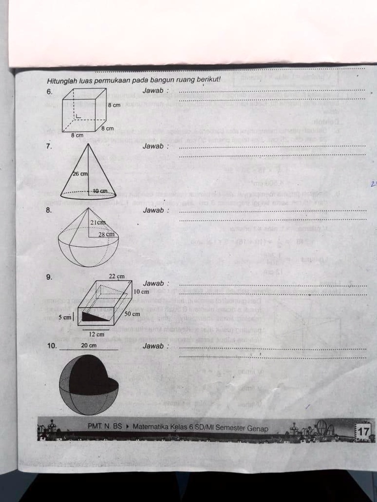 luas permukaan 7 cm 8 cm 3 cm