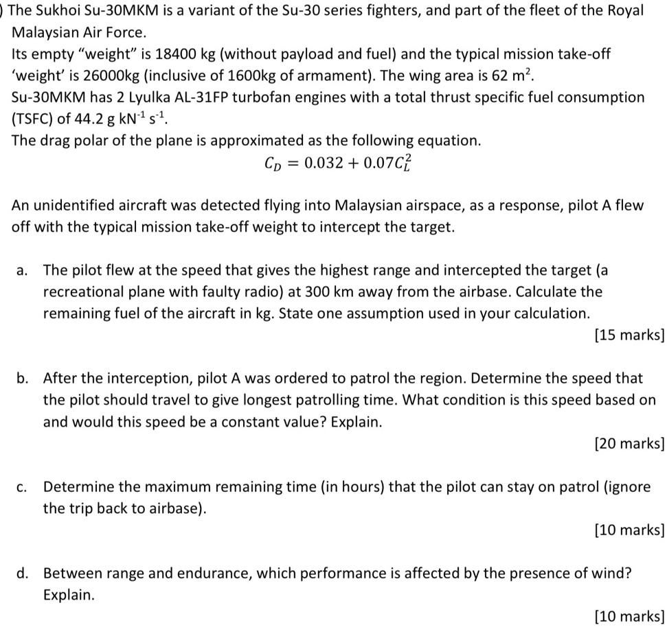 SOLVED: The Sukhoi Su-30MKM is a variant of the Su-30 series fighters ...