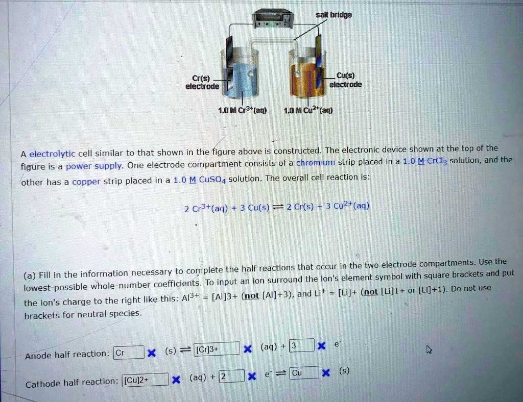 SOLVED: (b) Figure out which electrode is the anode, which is the ...