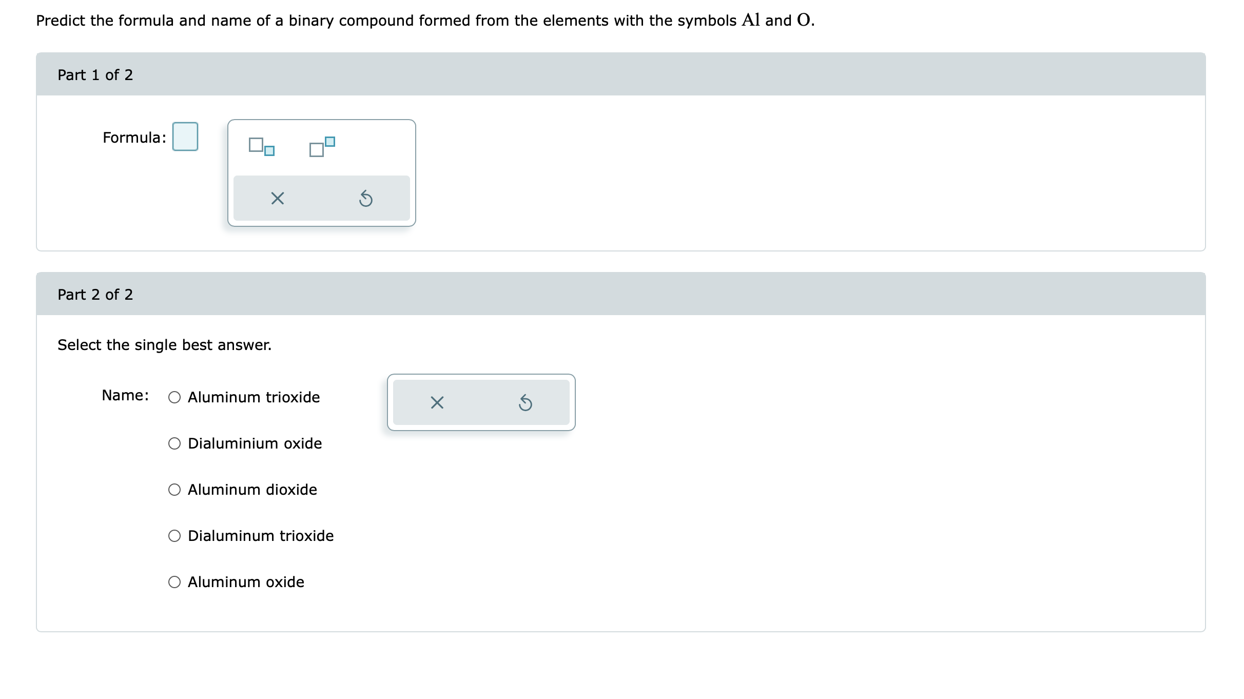 SOLVED: Predict The Formula And Name Of A Binary Compound Formed From ...