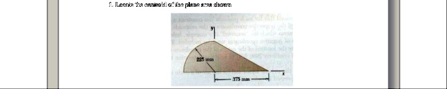 locate the centroid of the plane area shown 82507