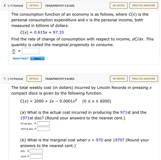 SOLVED: [-71 Points] DETAILS TANAPMATHZ 8.020. MY NOTES PRACTICE ...