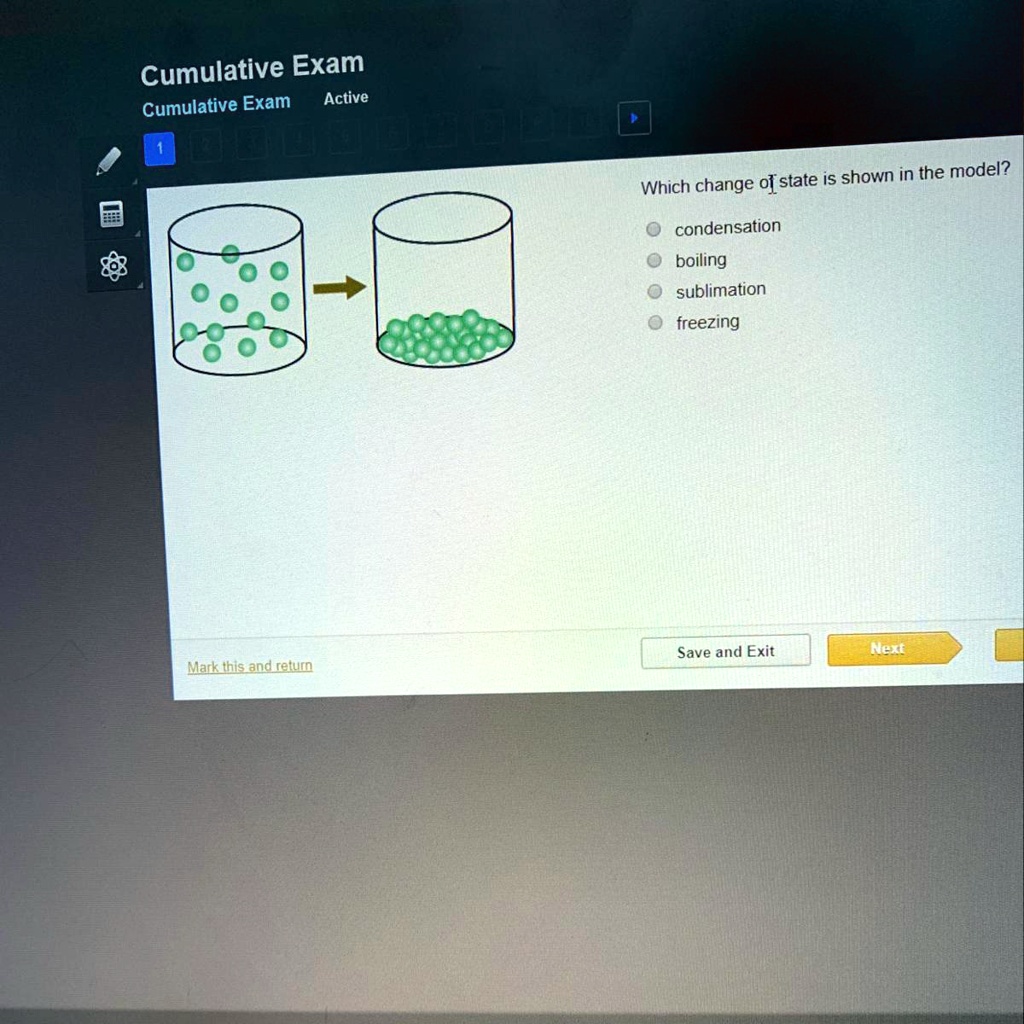 Which change of state is shown in the...