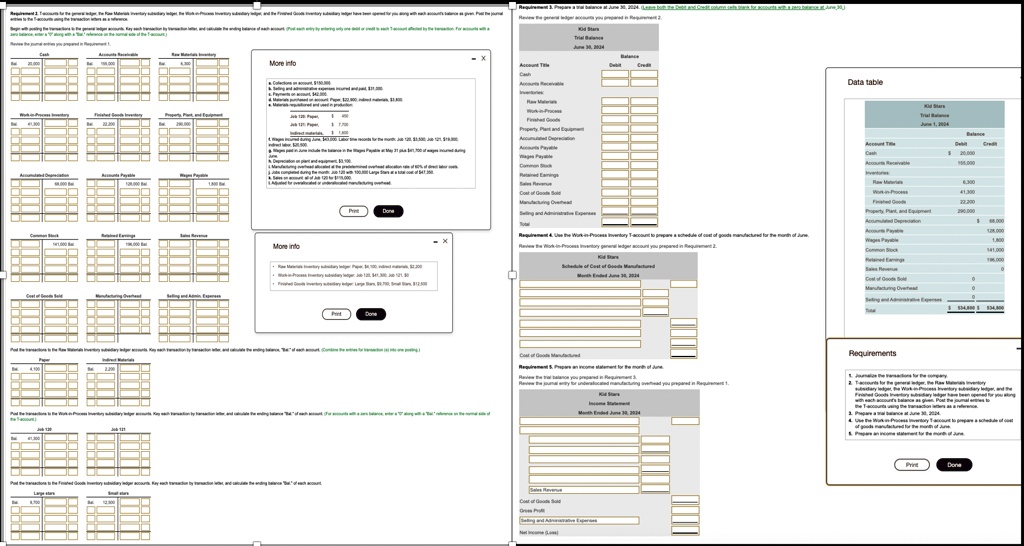 Requirement 2 Taccounts for the general ledger, the Raw Materials