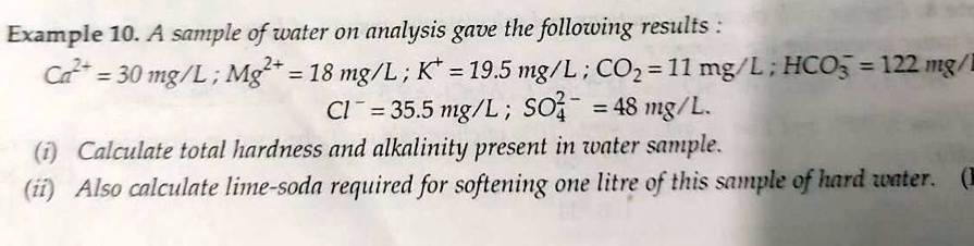 Solved Question 30 8 pts A water sample was analysed in