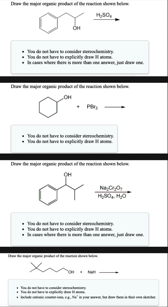 Draw the major organic product of the reaction shown … SolvedLib