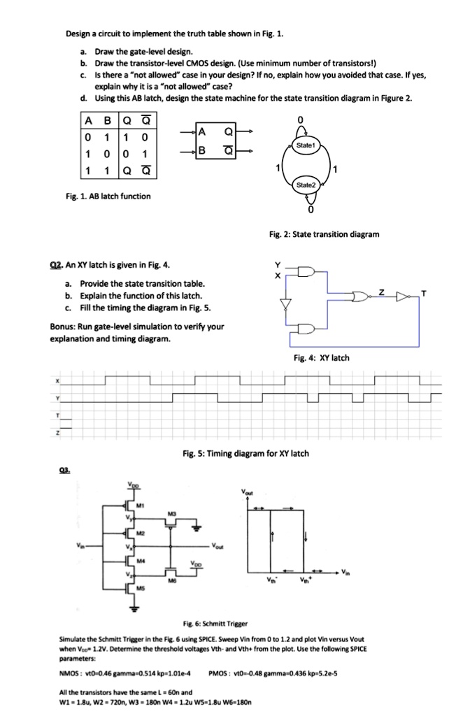 SOLVED: Design a circuit to implement the truth table shown in Fig. 1 ...