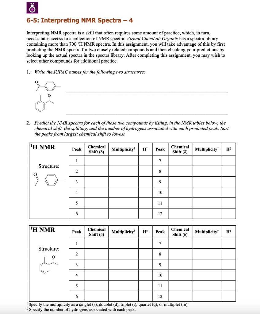 65 Interpreting NMR SpectraInterpreting NMR spectra… SolvedLib