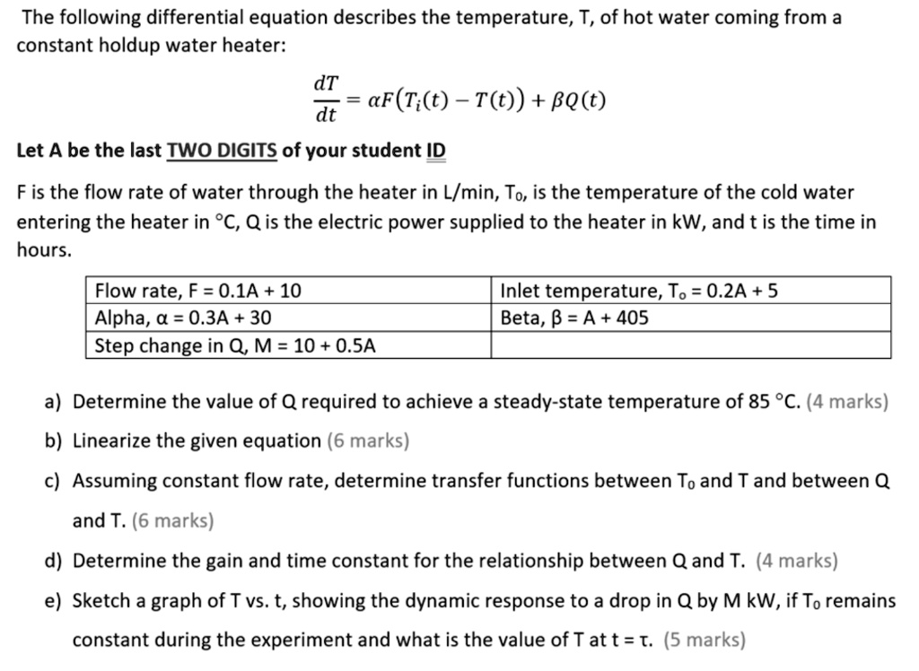 https://www.numerade.com/ask/question/a1-the-following-differential-equation-describes-the-temperature-t-of-hot-water-coming-from-a-constant-holdup-water-heater-dt-aftit-ttqt-dt-let-a-be-the-last-two-digits-of-your-student-id-f--69503/