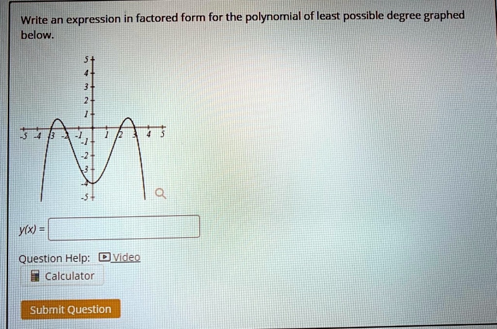 SOLVED: Write an expression in factored form for the polynomial of ...