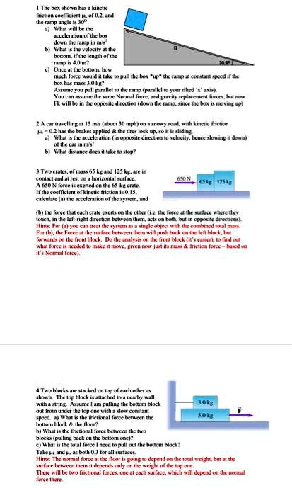 solved-the-box-shown-has-a-kinetic-friction-coefficient-of-0-2-and
