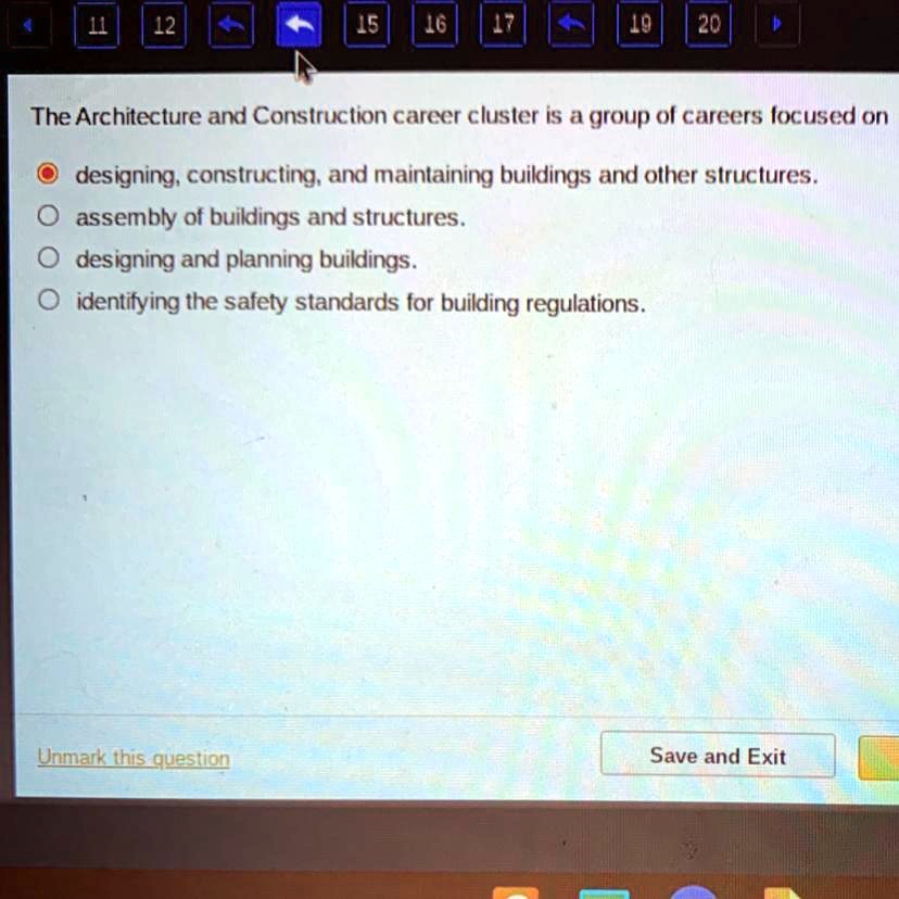 solved-the-architecture-and-construction-career-cluster-is-a-group-of