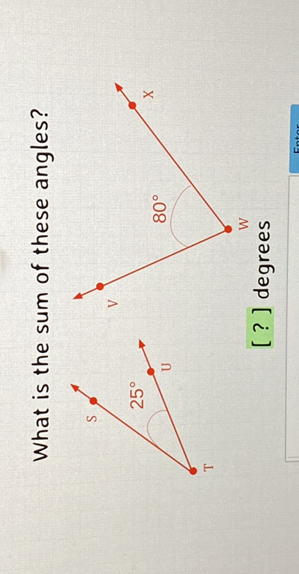 SOLVED: What is the sum of these angles? [?] degrees