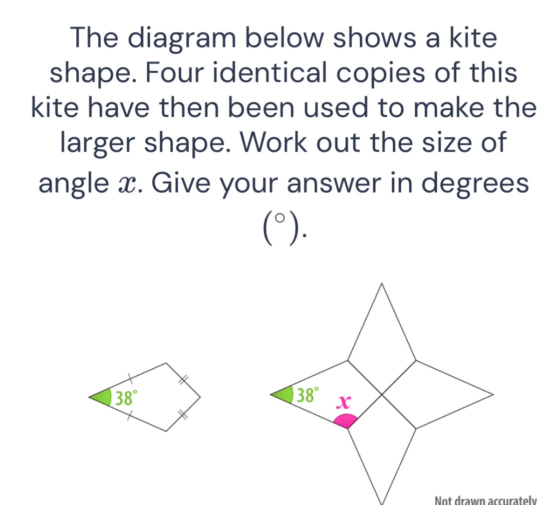 SOLVED The diagram below shows a kite shape. Four identical copies of