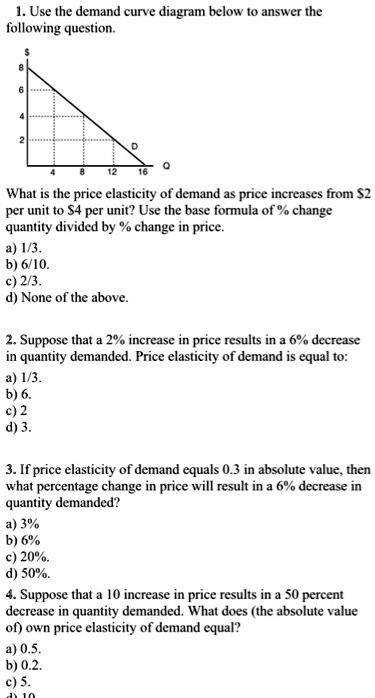 solved a. on the demand curve, i. show an increase in ... SOLVED: Use the demand curve diagram below to answer the following ...