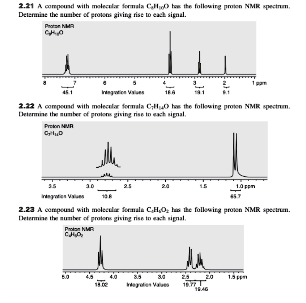 Solved 221 A Compound With Molecular Formula Chiao Has The Following Proton Nmr Spectrum 6748