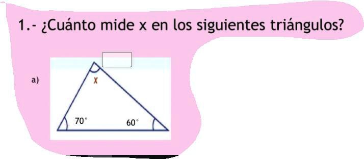 SOLVED: la respuesta es 130? por fa dime si sabes 1 Cuánto mide x en ...