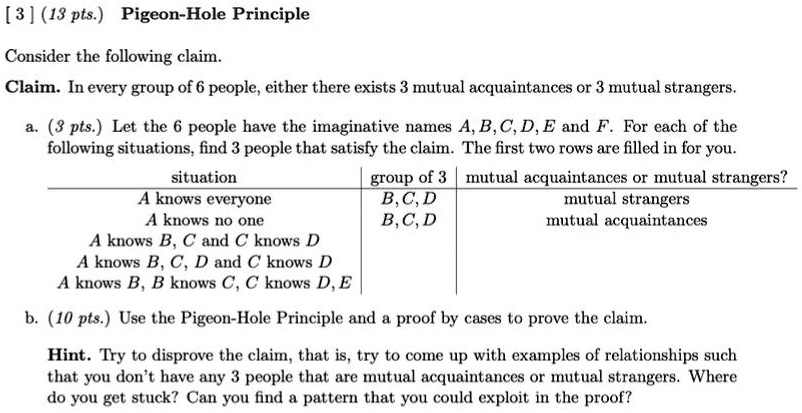 Theorem on Friends and Strangers; Why in Any Party of Six People, Either at  Least Three of Them Are Mutual Friends, or at Least Three of Them Are  Mutual Strangers