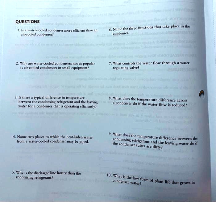 SOLVED Texts ANSWERS 1. Is a watercooled condenser more efficient