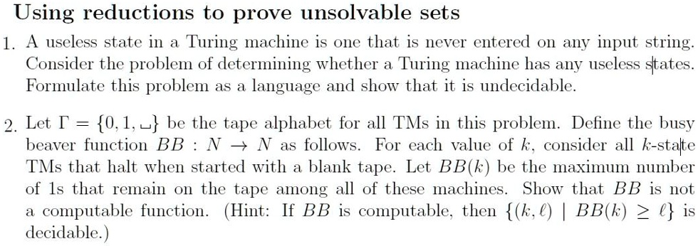 Quring Machine Problems SOLVED: A useless state in a Turing machine is one that is never ...